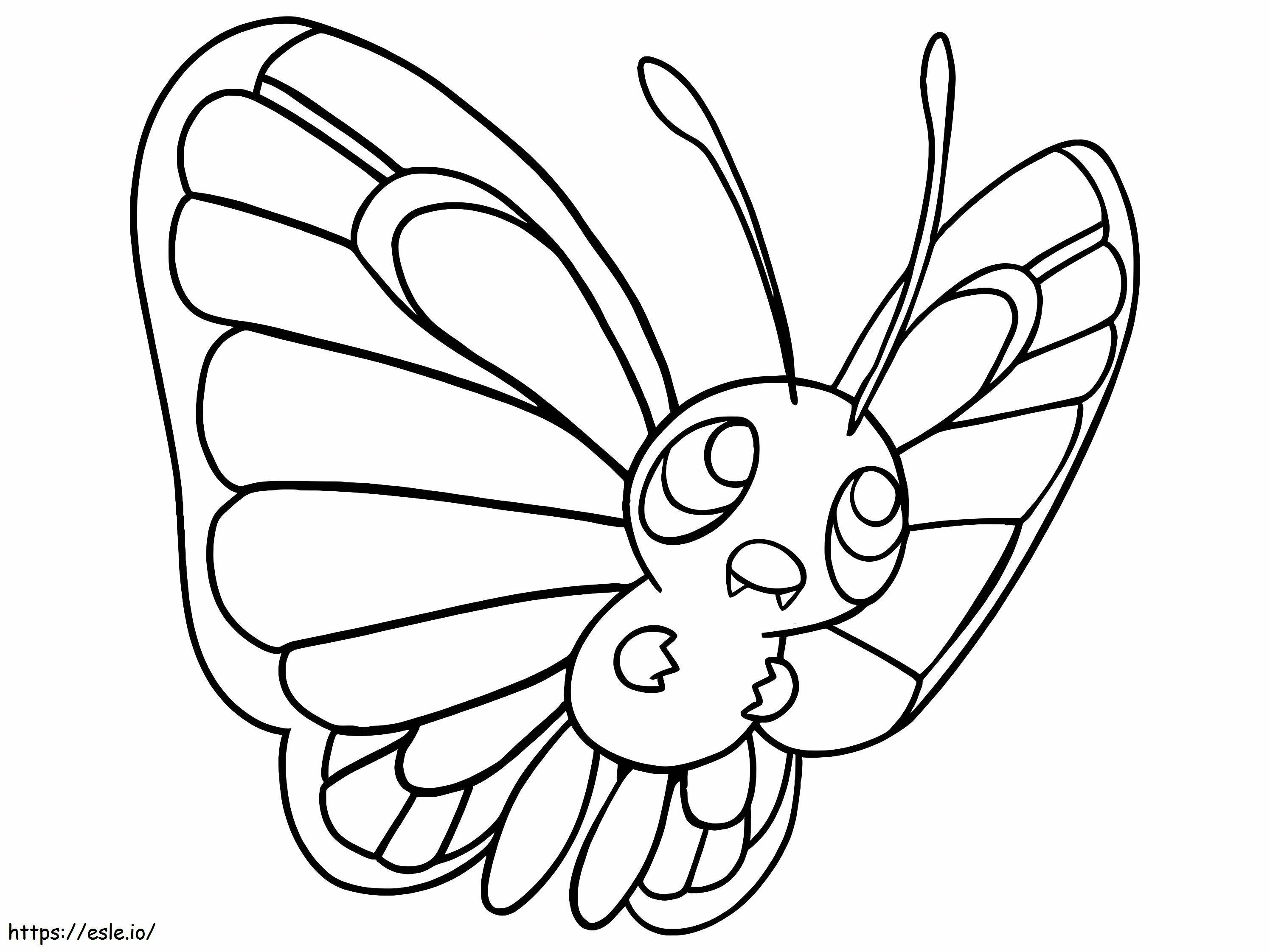 Flying Butterfree coloring page