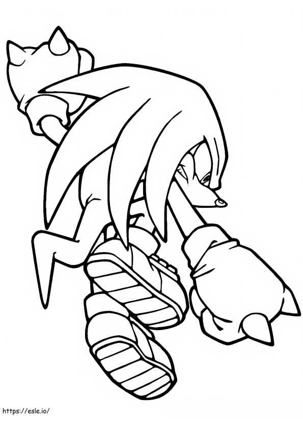 Knuckles The Echidna Fight coloring page