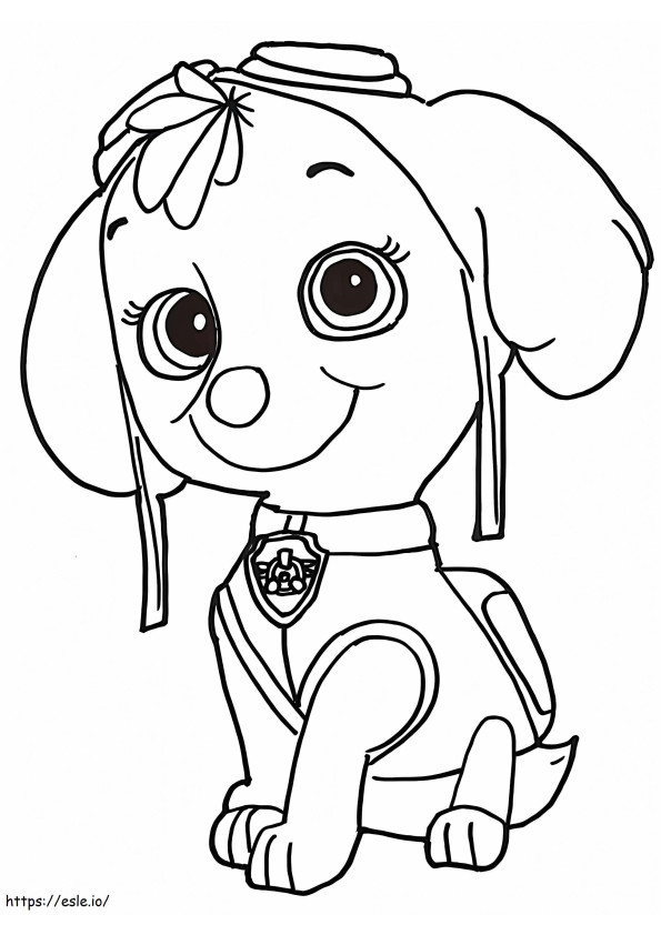 Skye From Paw Patrol 6 756X1024 coloring page