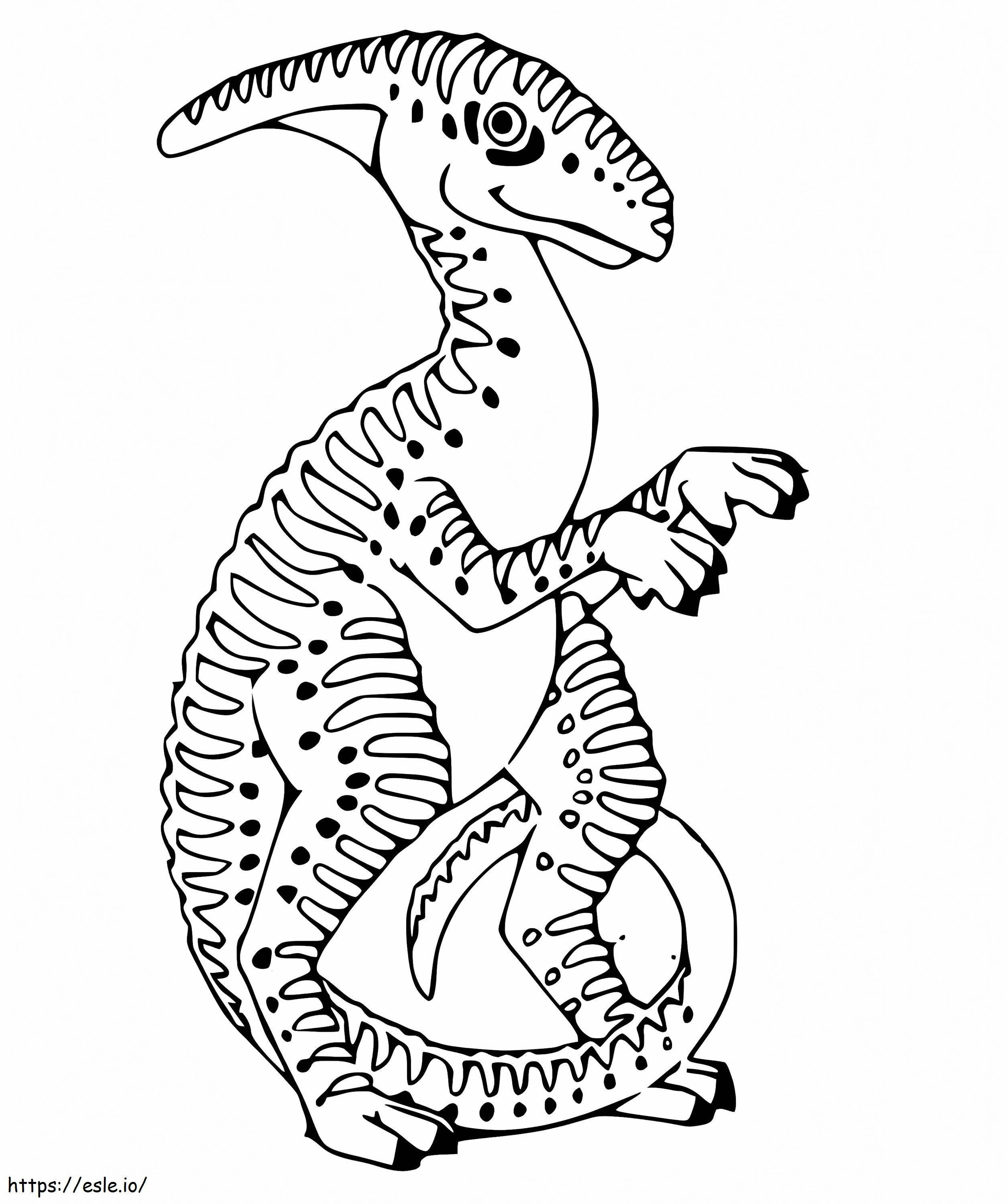 Coloriage Joli Parasaurolophus à imprimer dessin