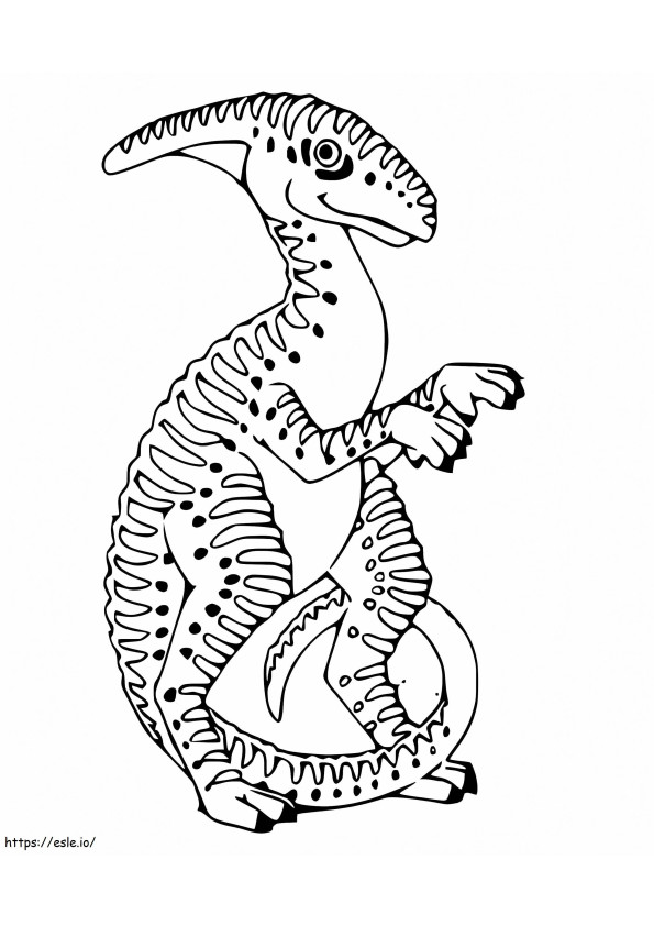 Szép Parasaurolophus kifestő