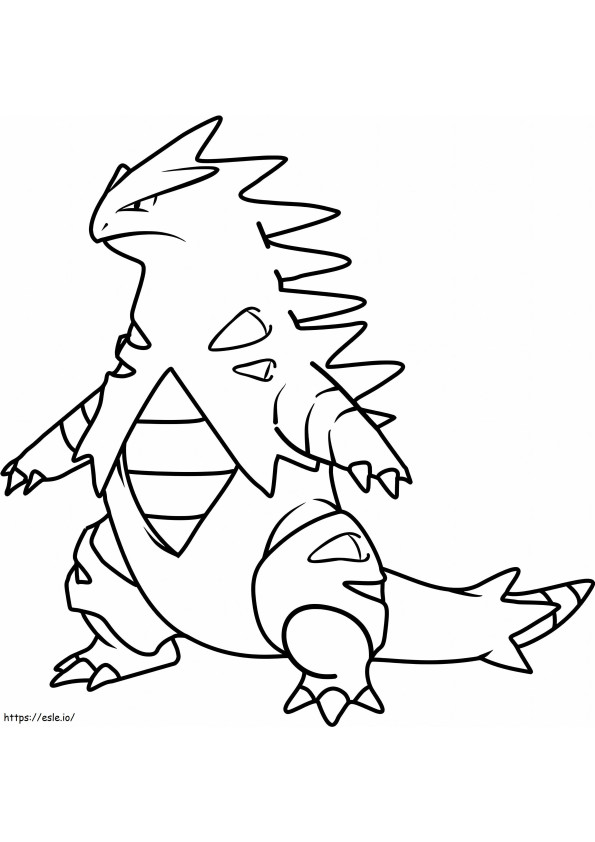 Tyranitar Ein Pokémon ausmalbilder
