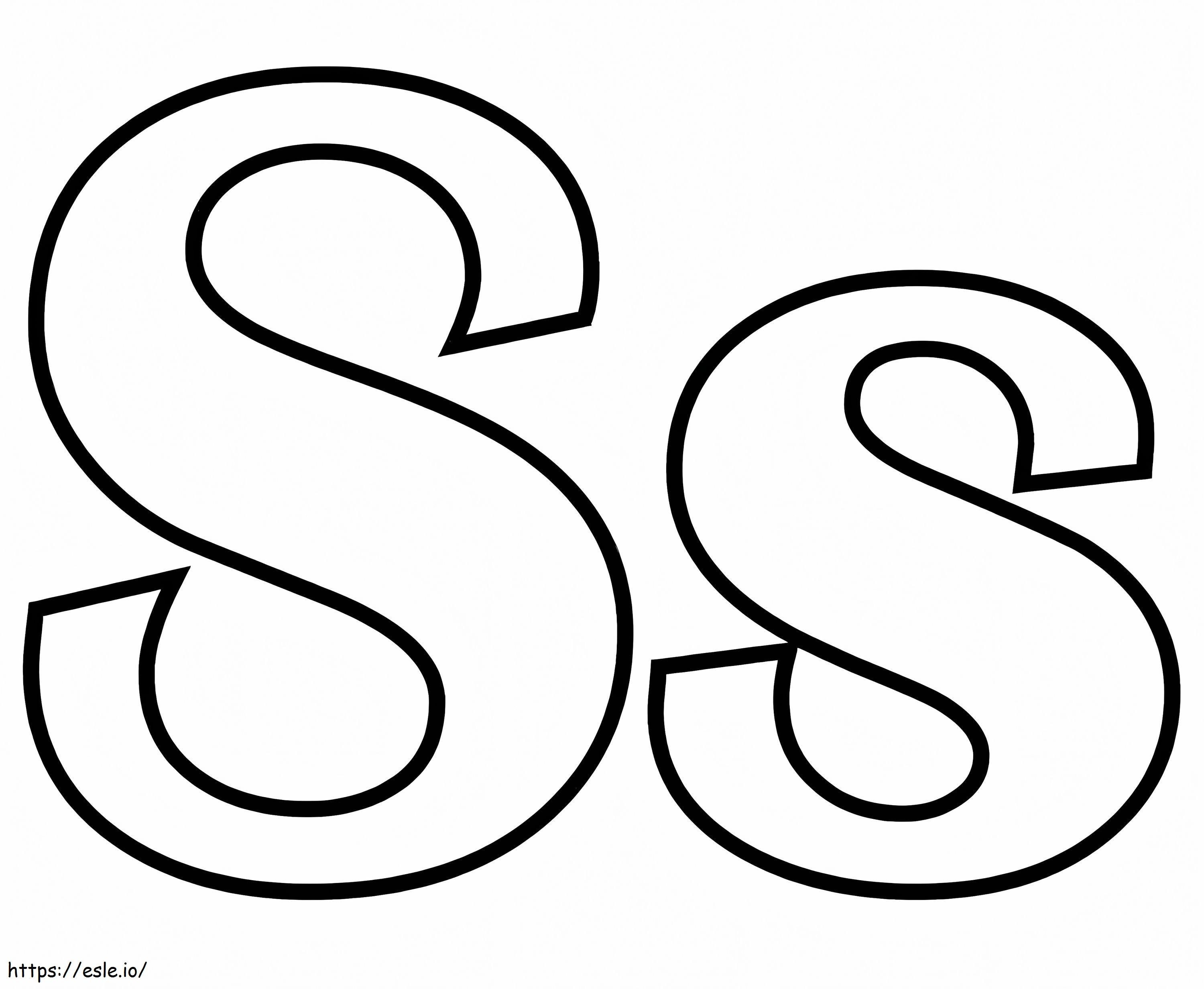 Coloriage Lettre S S à imprimer dessin