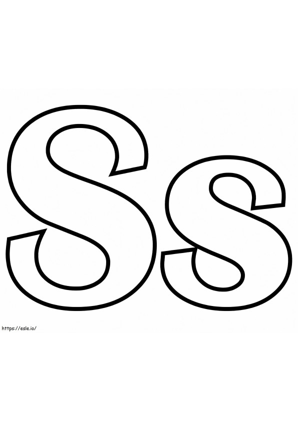 Coloriage Lettre S S à imprimer dessin