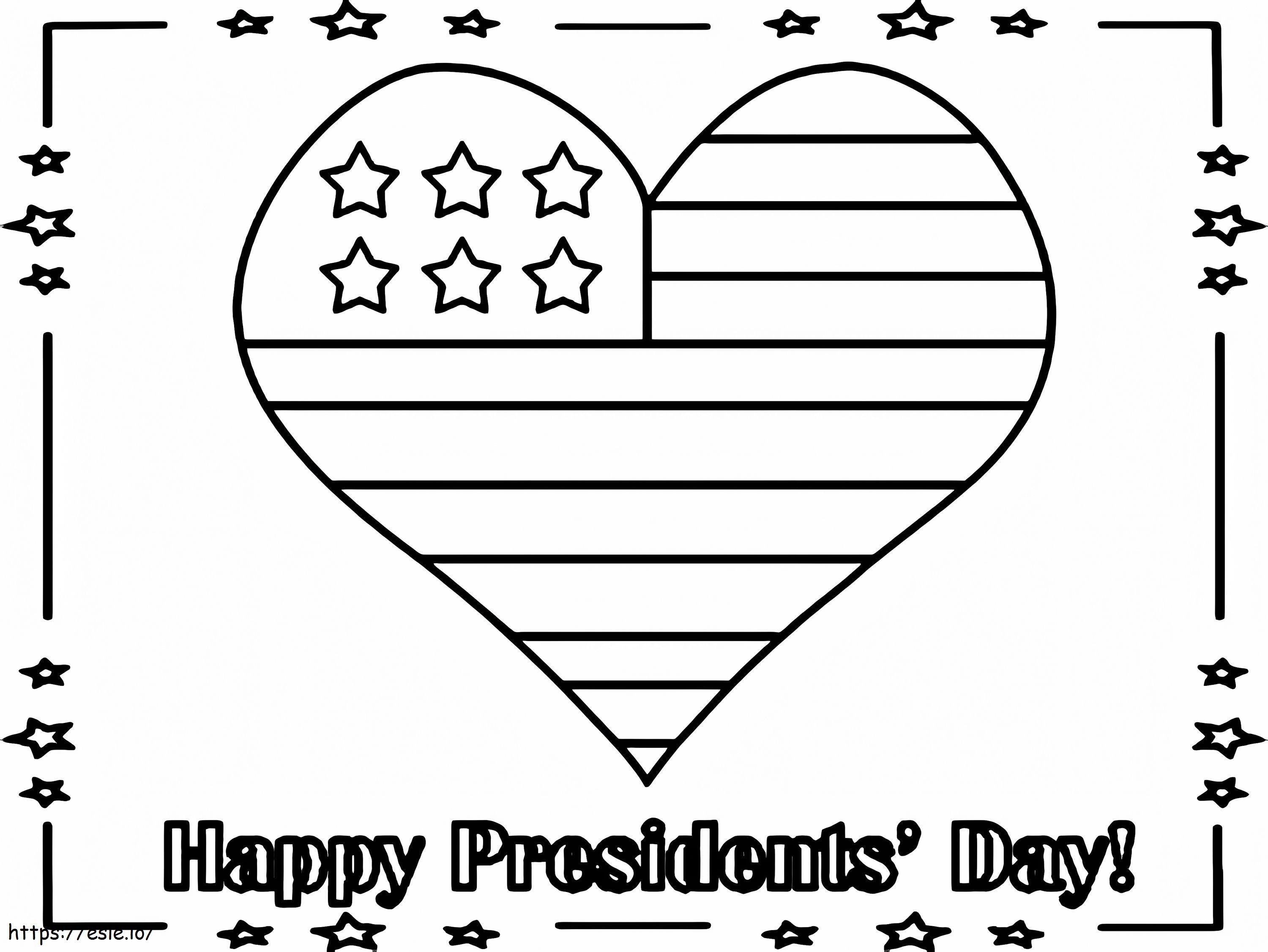 Coloriage Joyeux jour des présidents 2 à imprimer dessin
