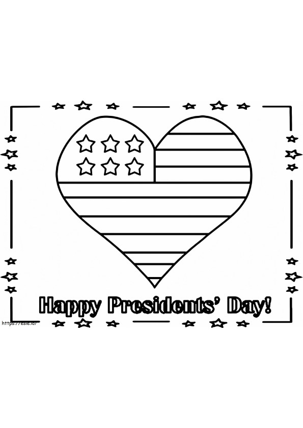 Happy Presidents Day 2 coloring page