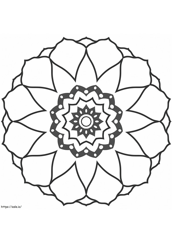 Virág Mandala Nyomtatható kifestő