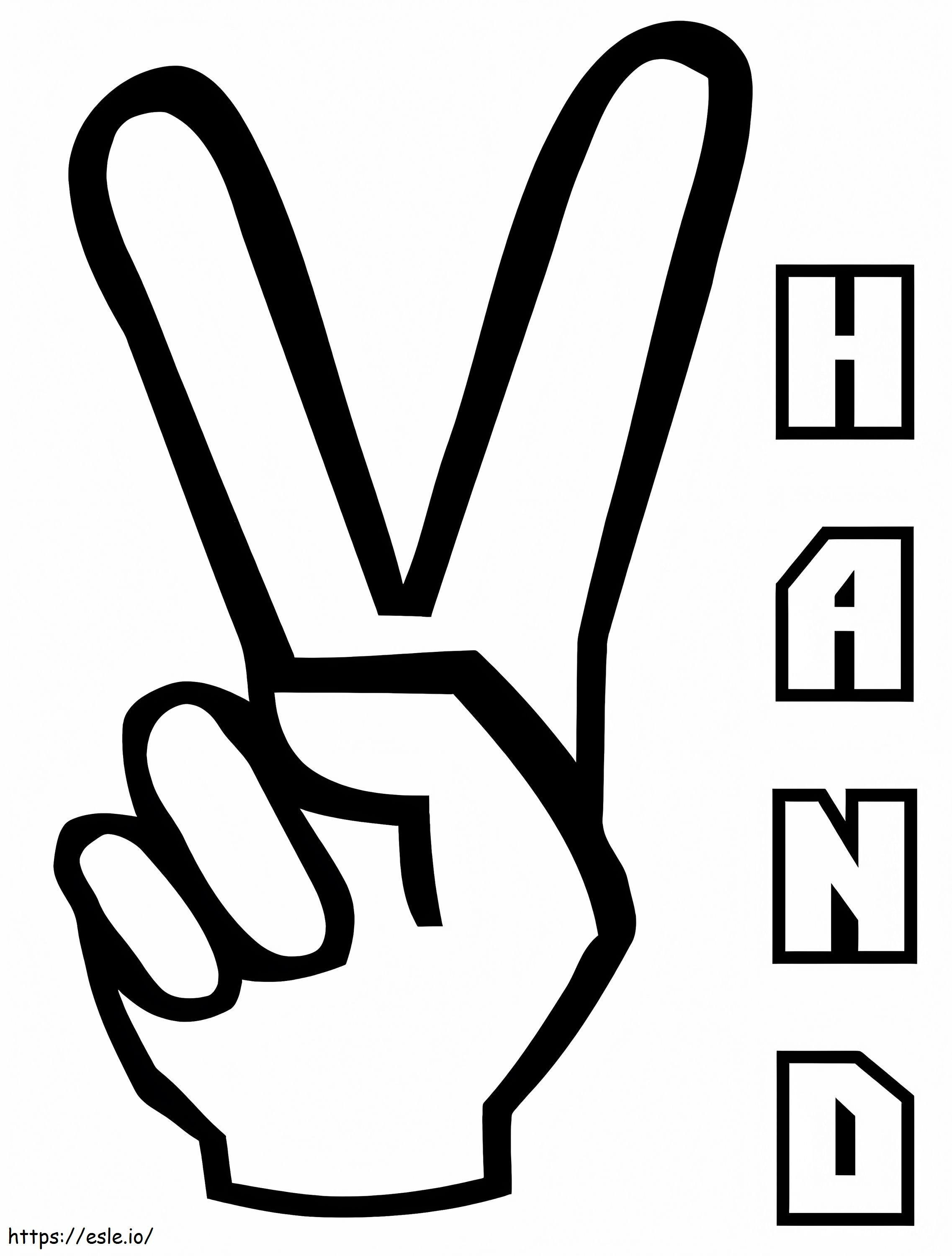 Hand Sign 1 coloring page
