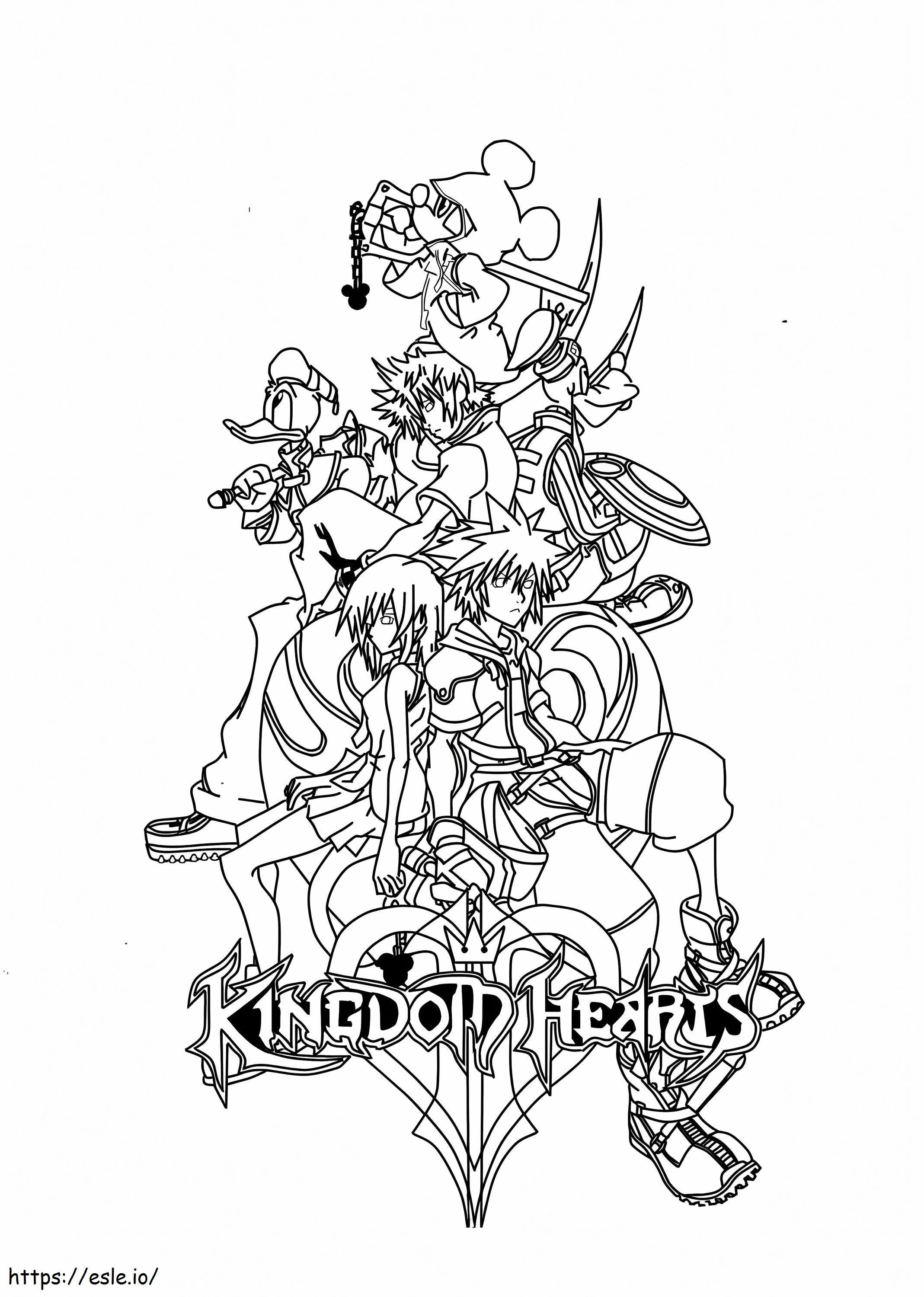 Coloriage Personnages de Kingdom Hearts à imprimer dessin