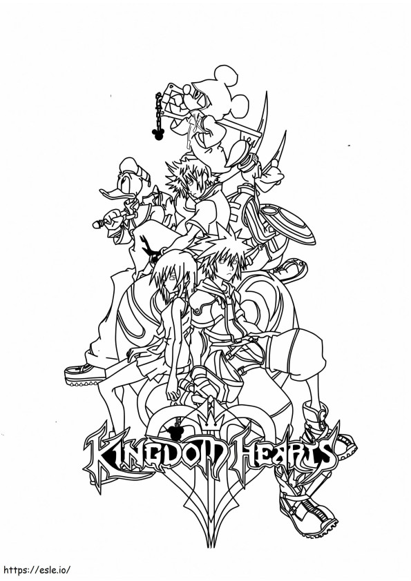Postacie z Kingdom Hearts kolorowanka