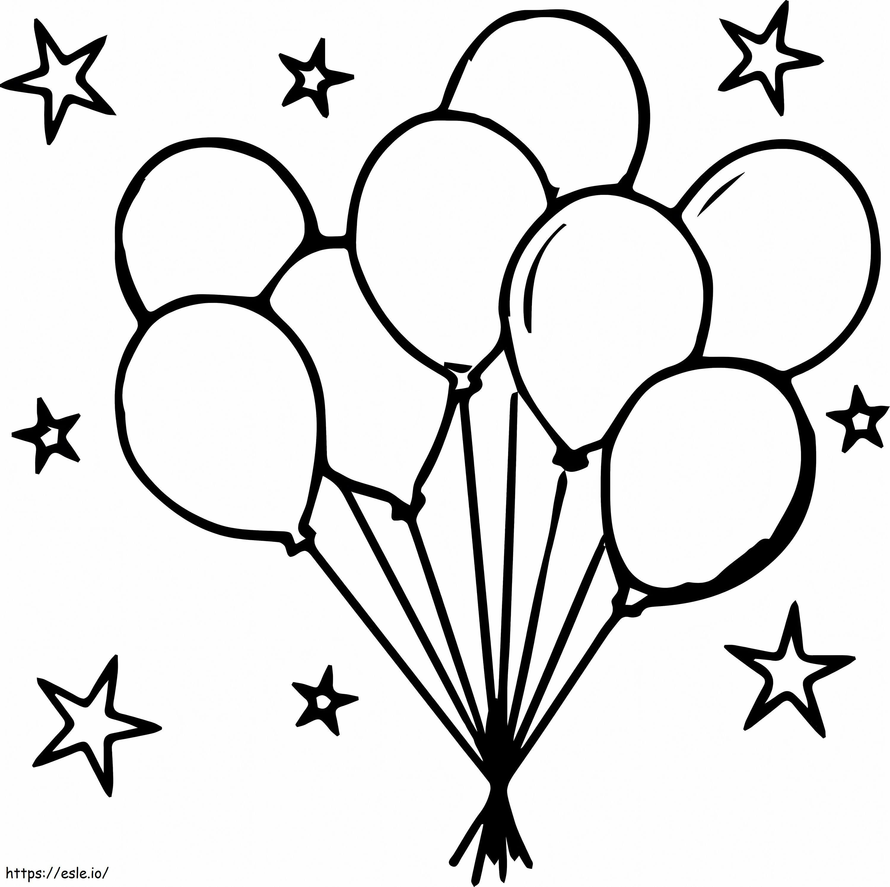 Balão de aniversário para colorir