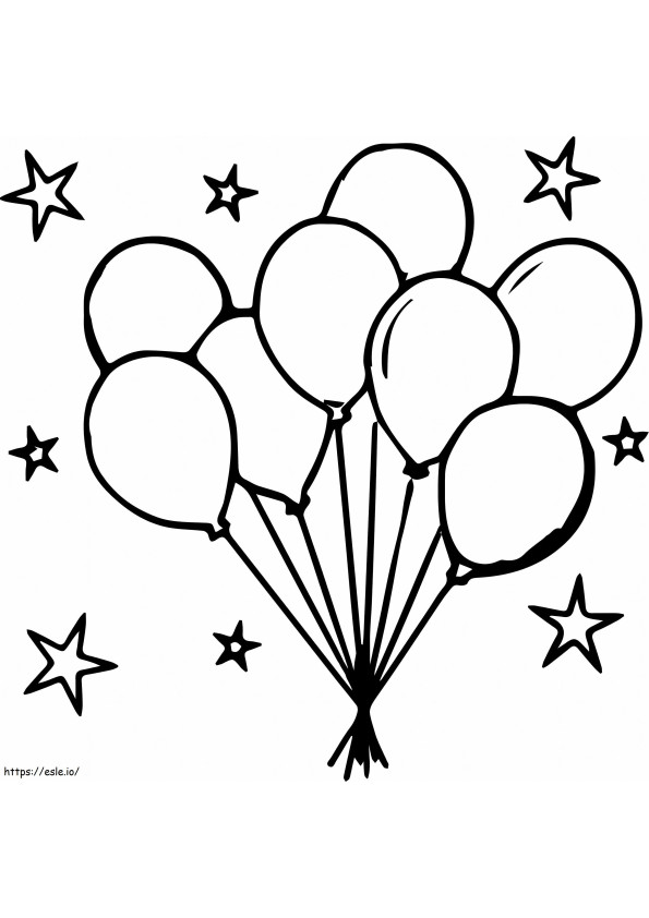 Verjaardagsballon kleurplaat
