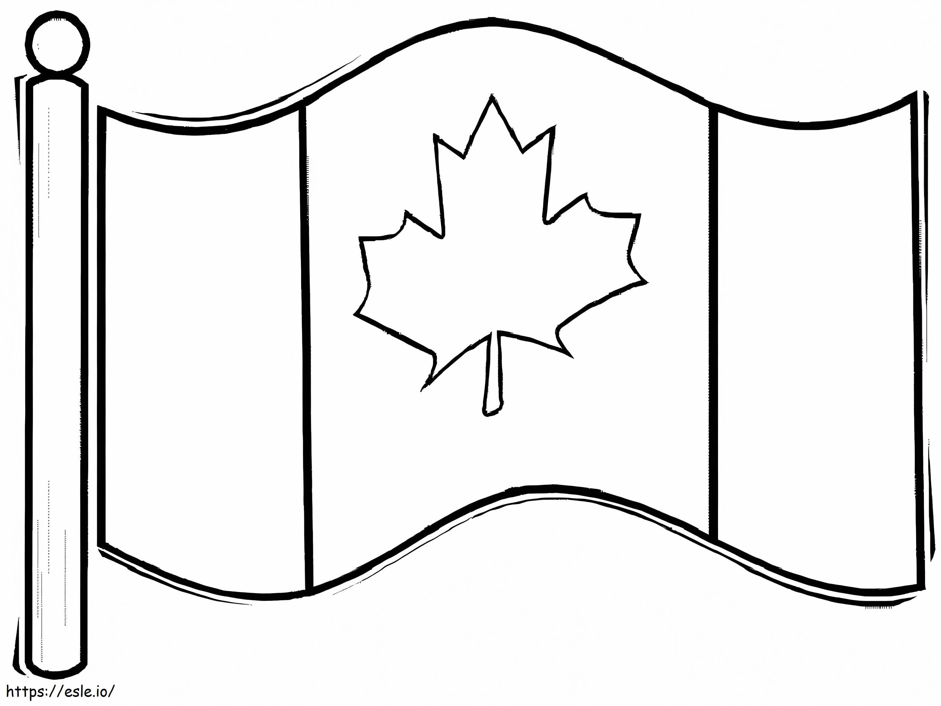 カナダの国旗 4 ぬりえ - 塗り絵
