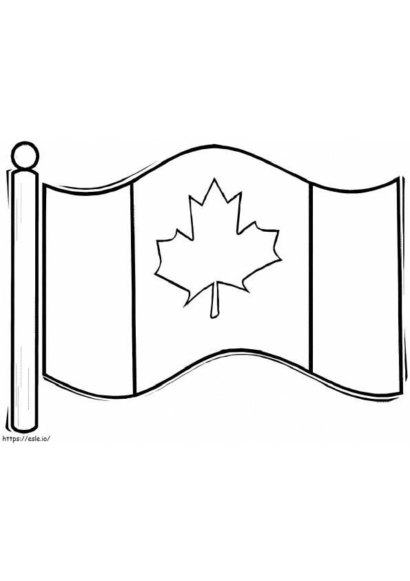 Coloriage Drapeau du Canada 4 à imprimer dessin
