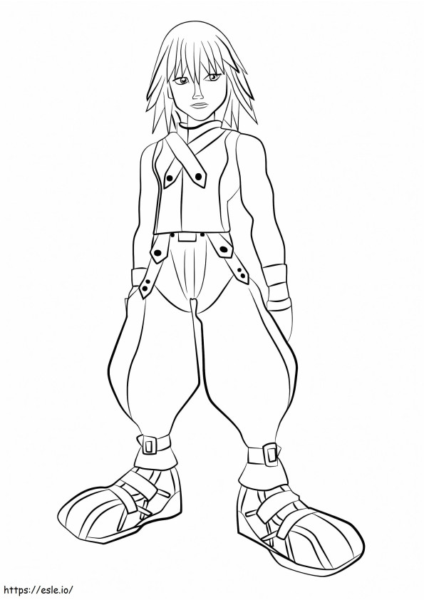 Riku From Kingdom Hearts coloring page
