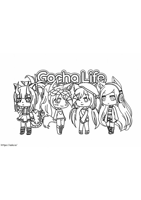 All Gacha Life Character coloring page