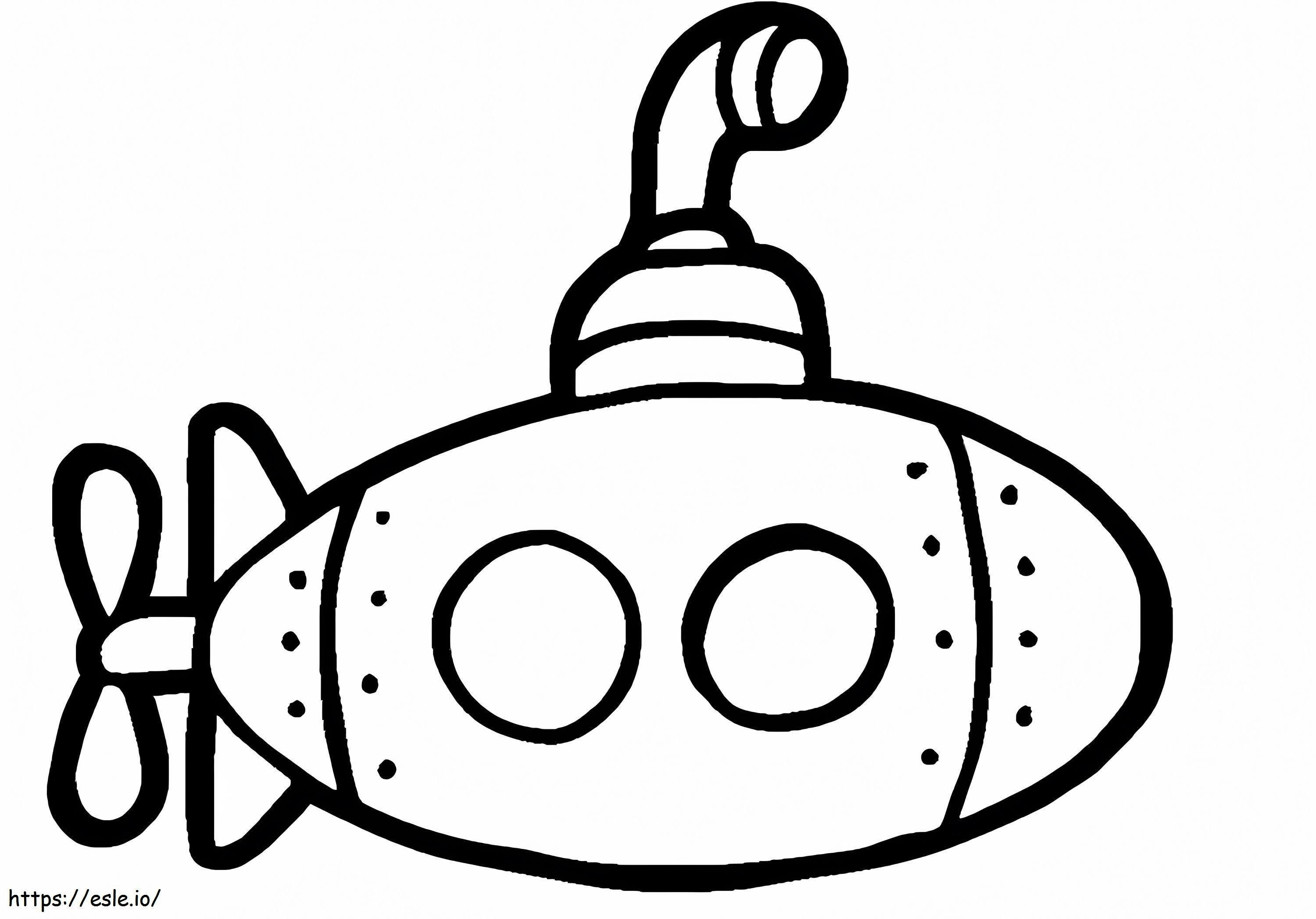 Normalna łódź podwodna kolorowanka