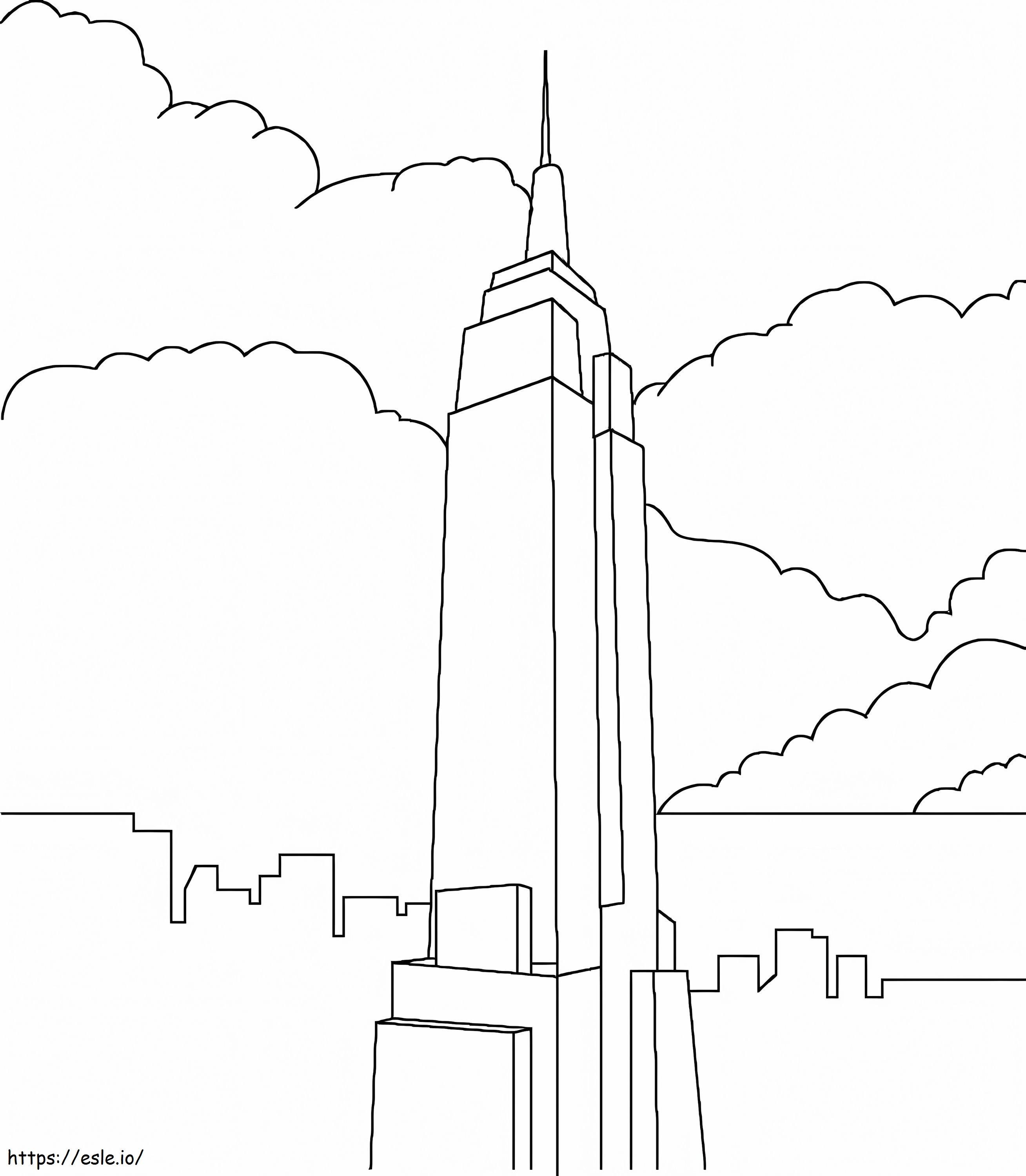 Empire State Building facile da colorare