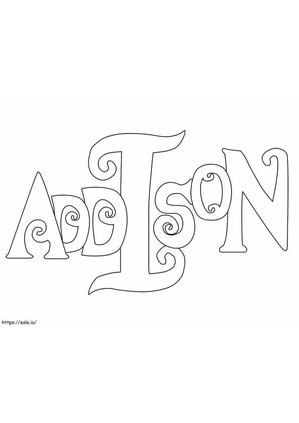 Addison 2 coloring page