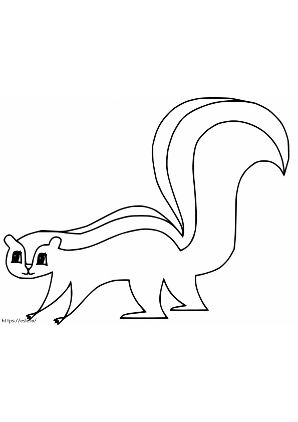 Kawaii Skunk coloring page