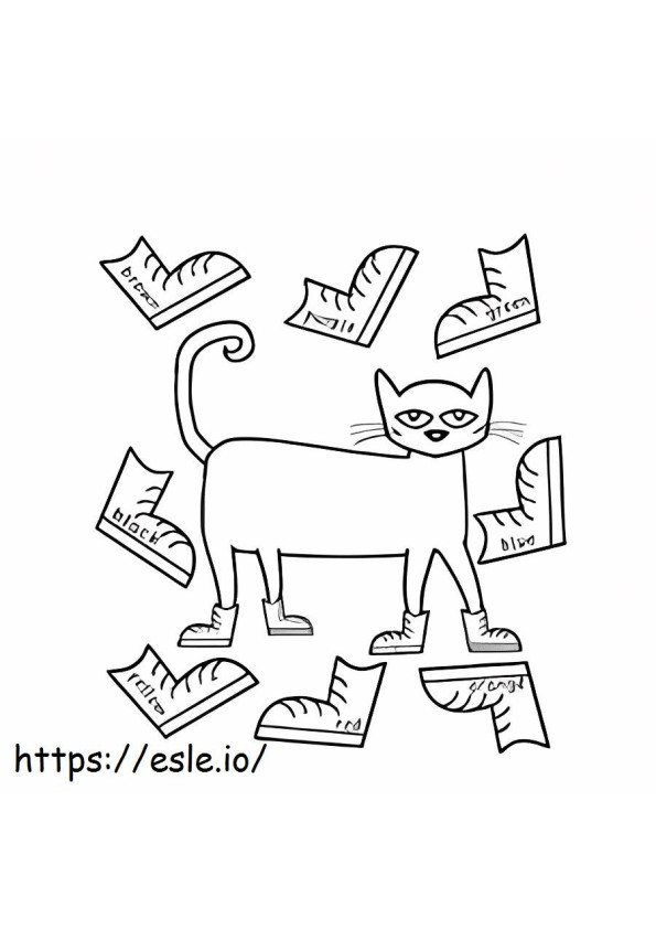 Pete The Funny Cat coloring page