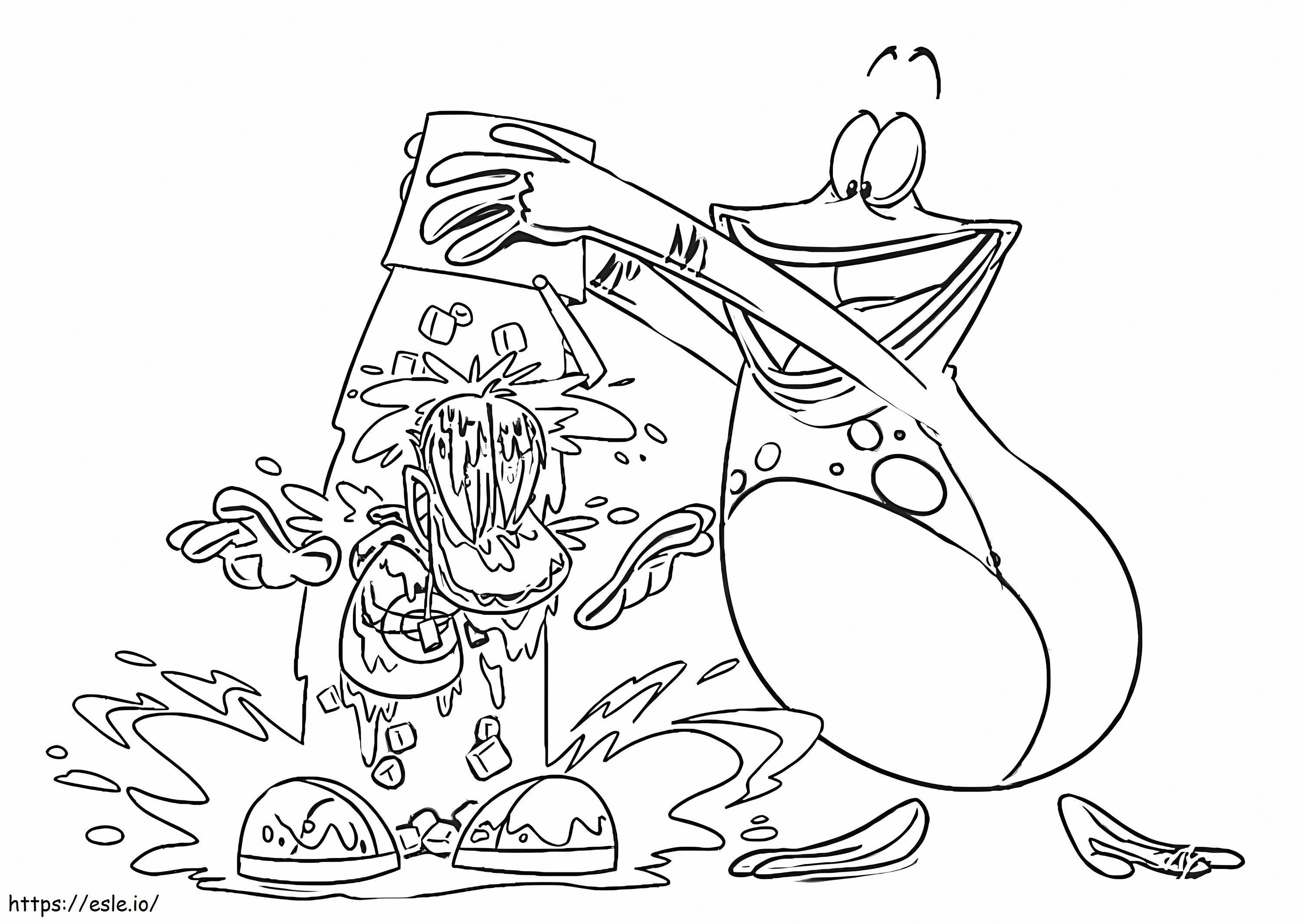 Globox With Rayman coloring page