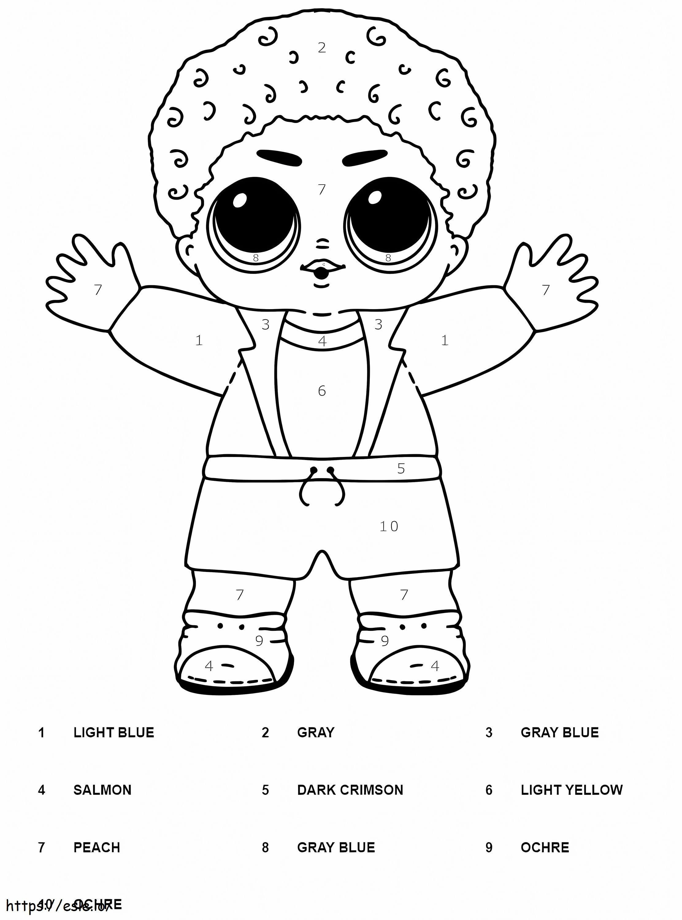 LOL Boy Color By Number coloring page