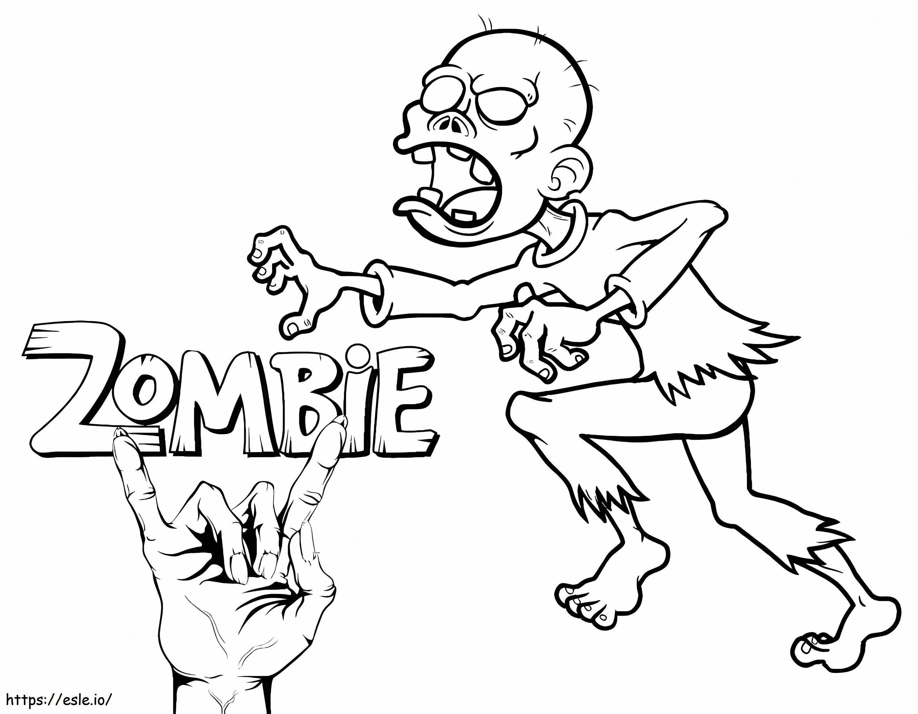Zombie Normaali värityskuva