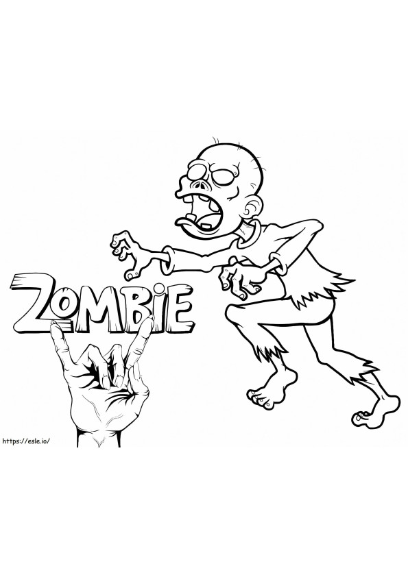 Coloriage Zombies normaux à imprimer dessin