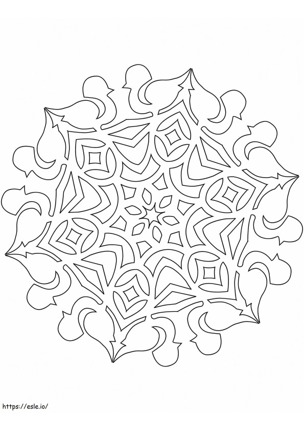 1584065528 Snowflake With Bullfinch Bird coloring page