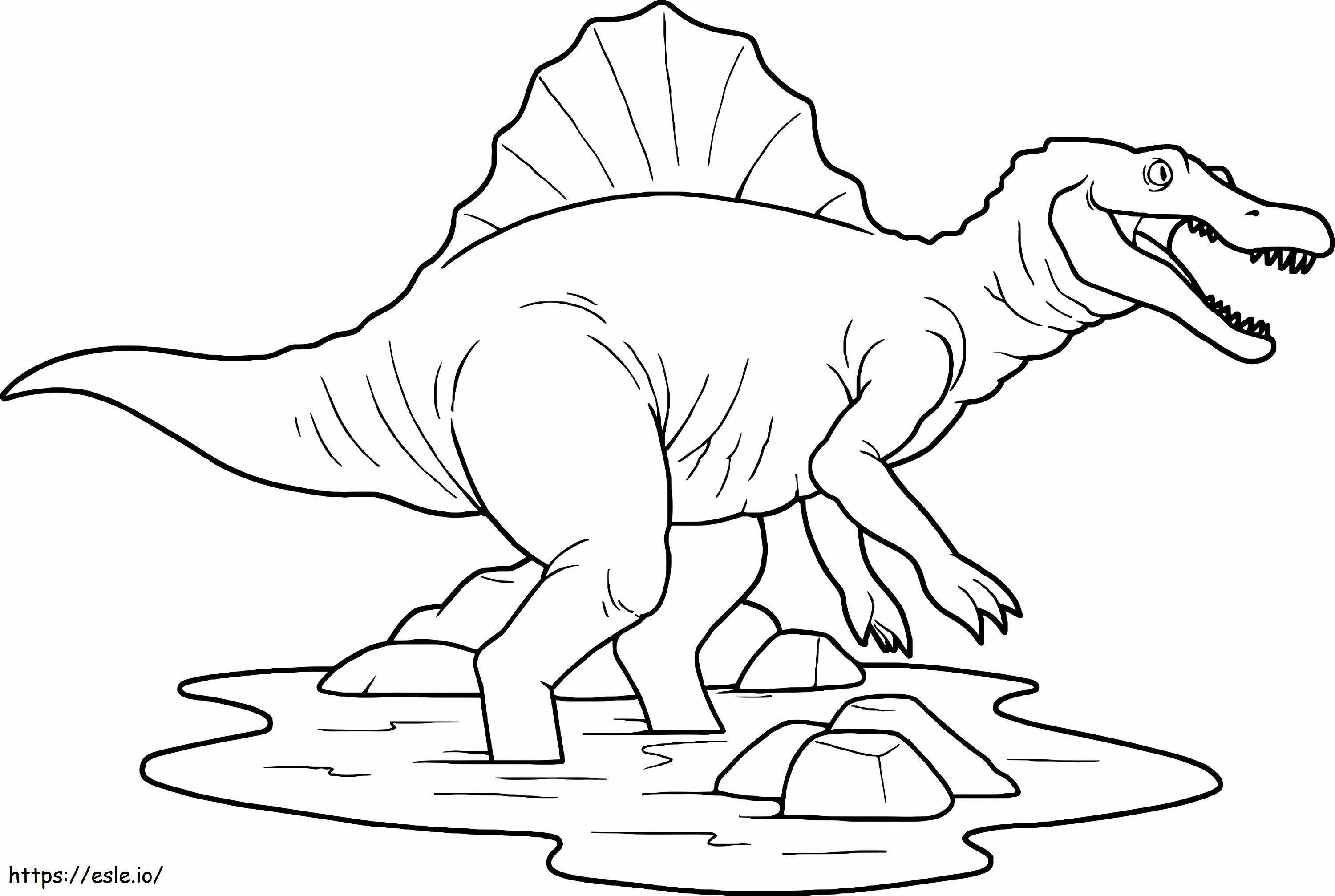 Spinosaurus 8 kleurplaat kleurplaat