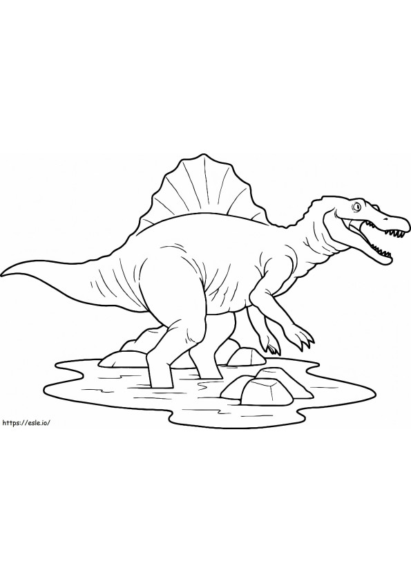 スピノサウルス 8 ぬりえ - 塗り絵