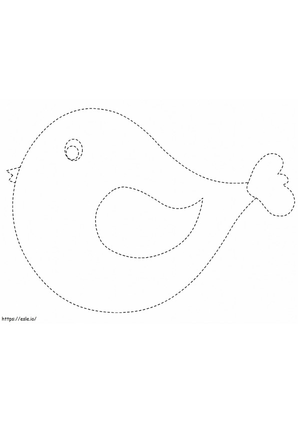 Bird Tracing coloring page