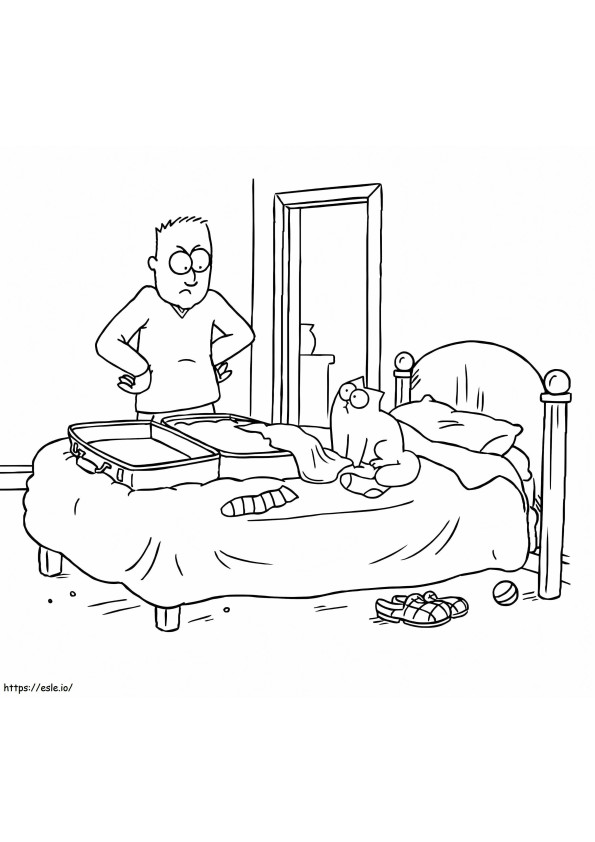 Simons Cat Printable coloring page