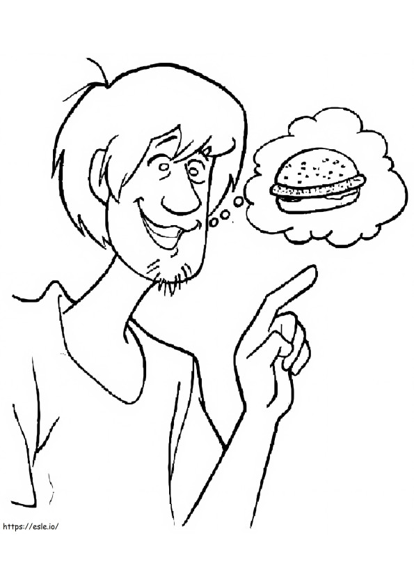 Hungry Shaggy coloring page