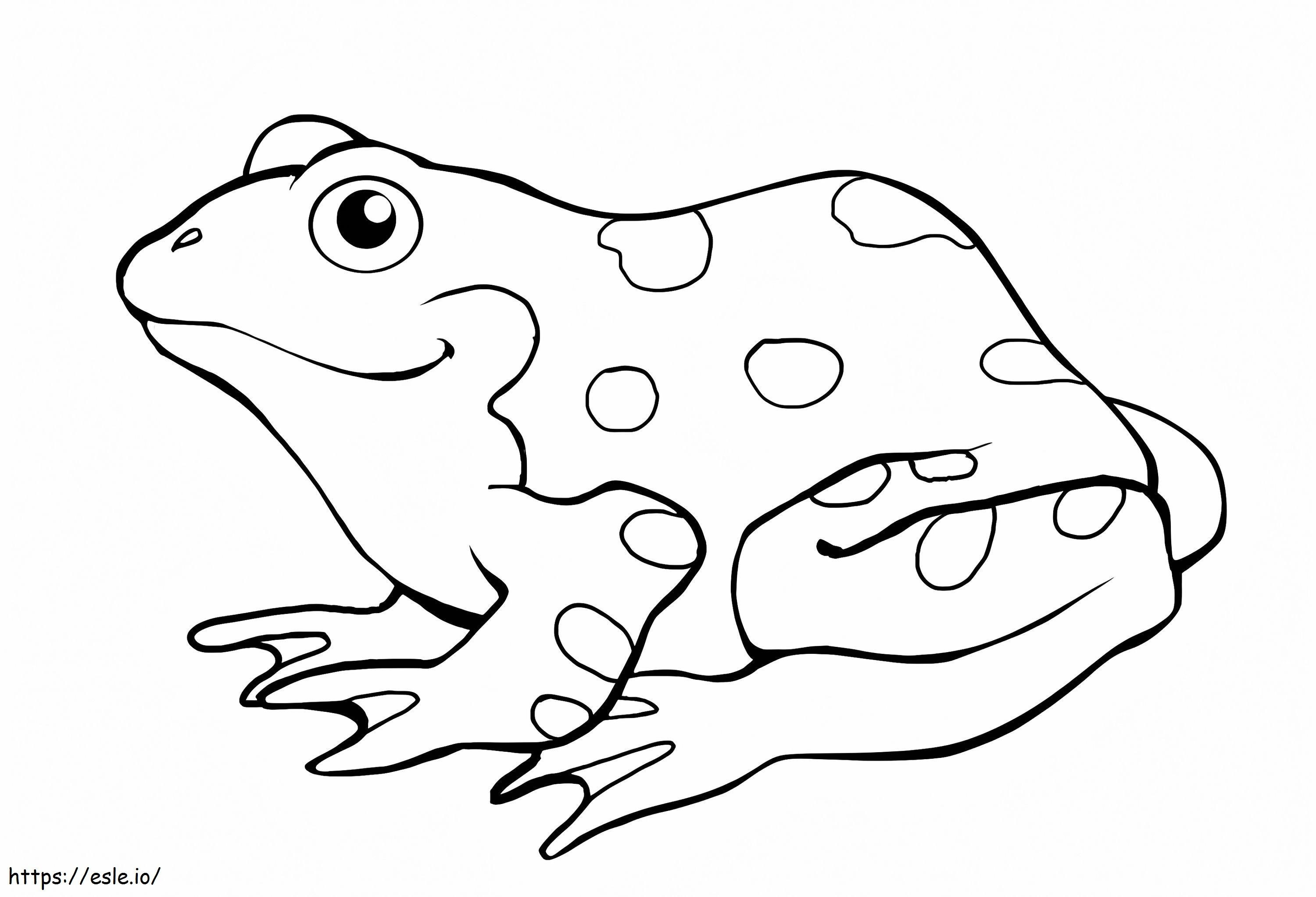 Prosta żaba kolorowanka