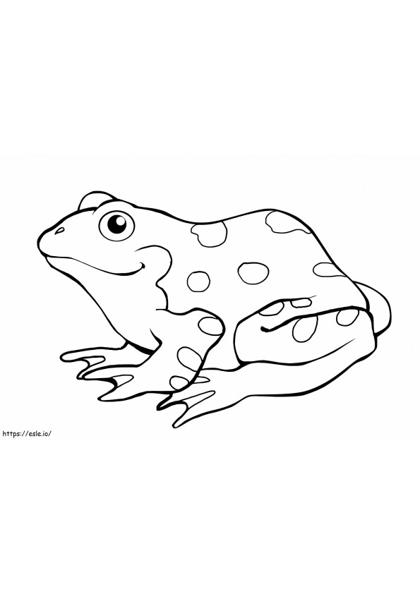 Prosta żaba kolorowanka