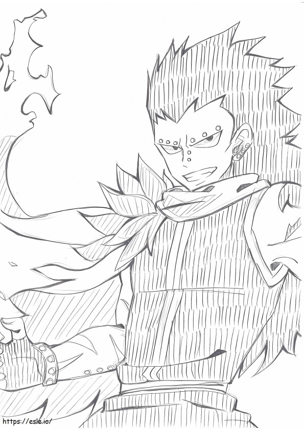 Gajeel Redfox Fairy Tail coloring page