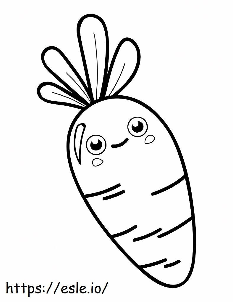 Cute Smiling Carrot coloring page