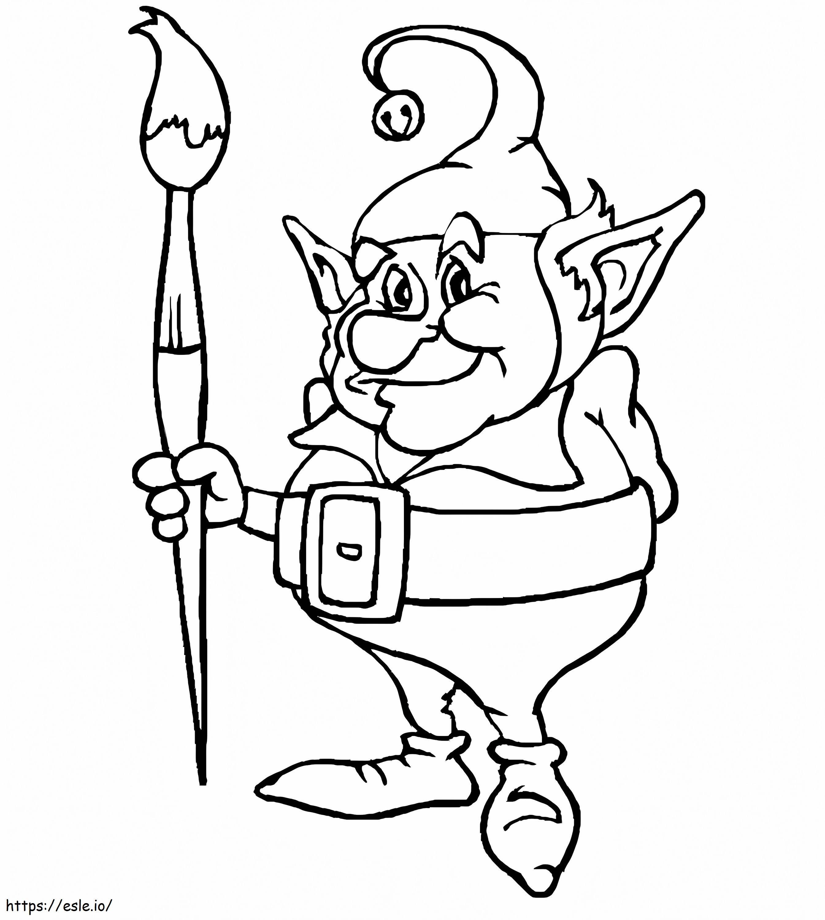 Gambar Mewarnai Goblin Dengan Kuas Gratis Untuk Dicetak