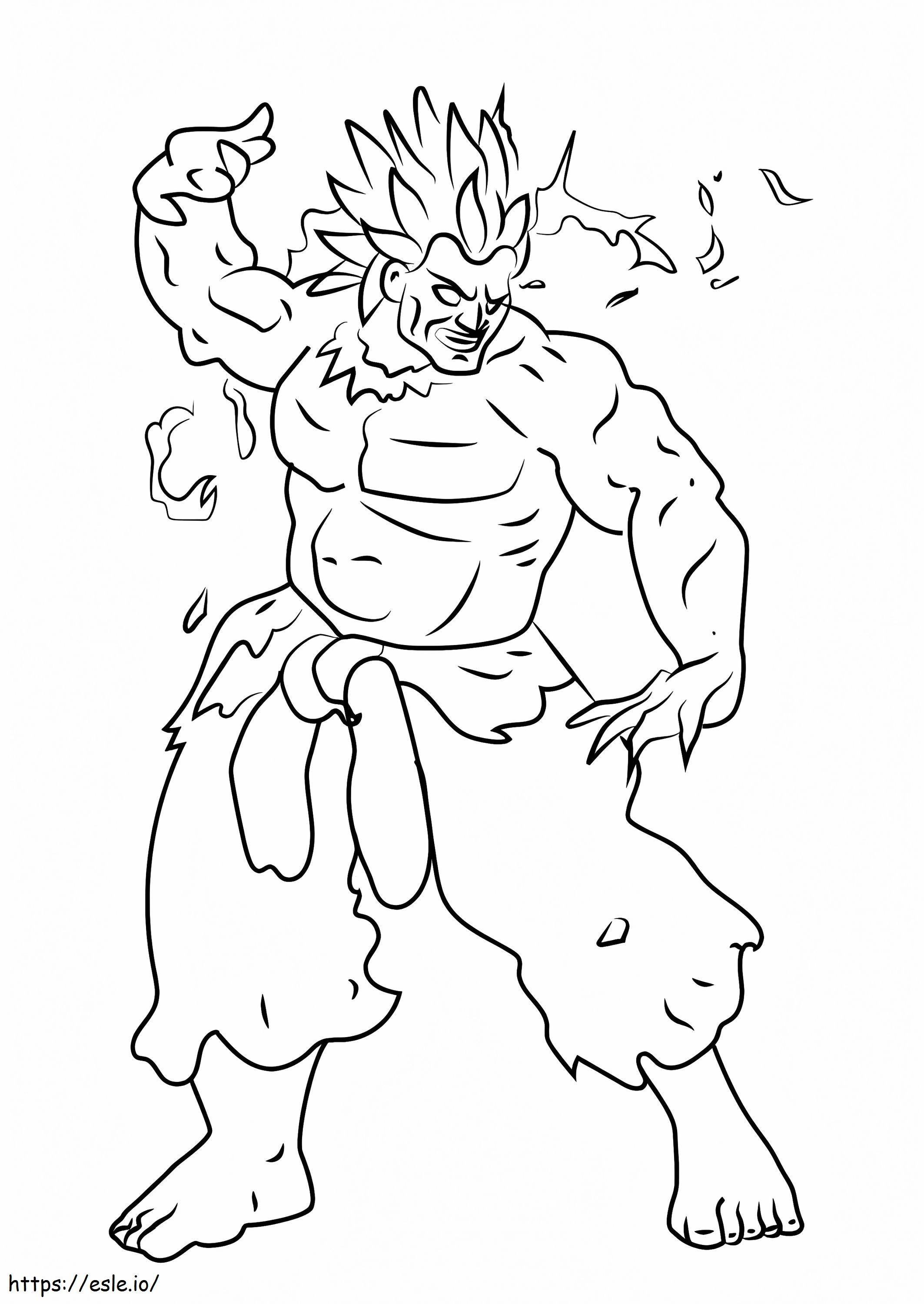Oni From Street Fighter coloring page