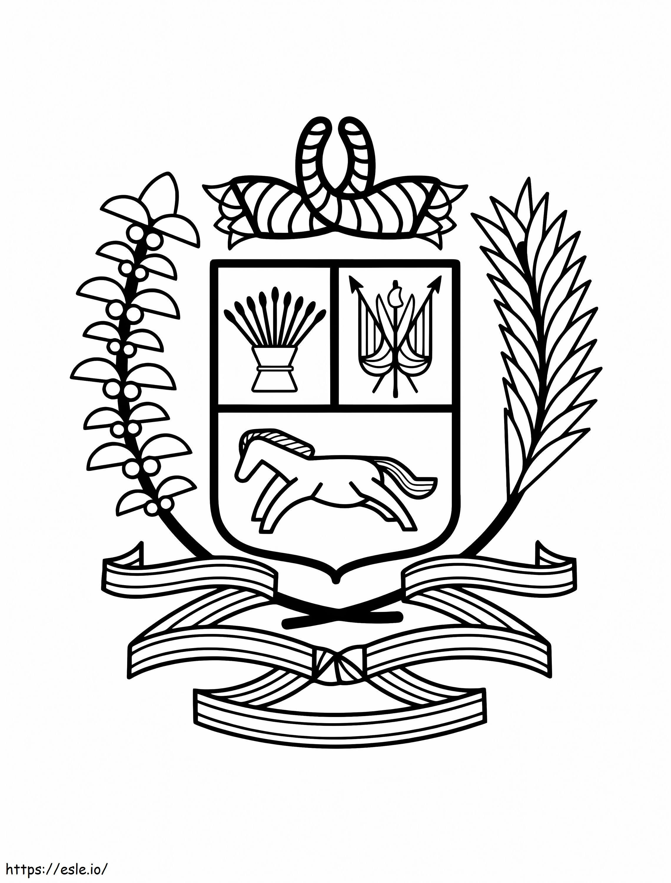 Coat Of Arms Of Venezuela coloring page