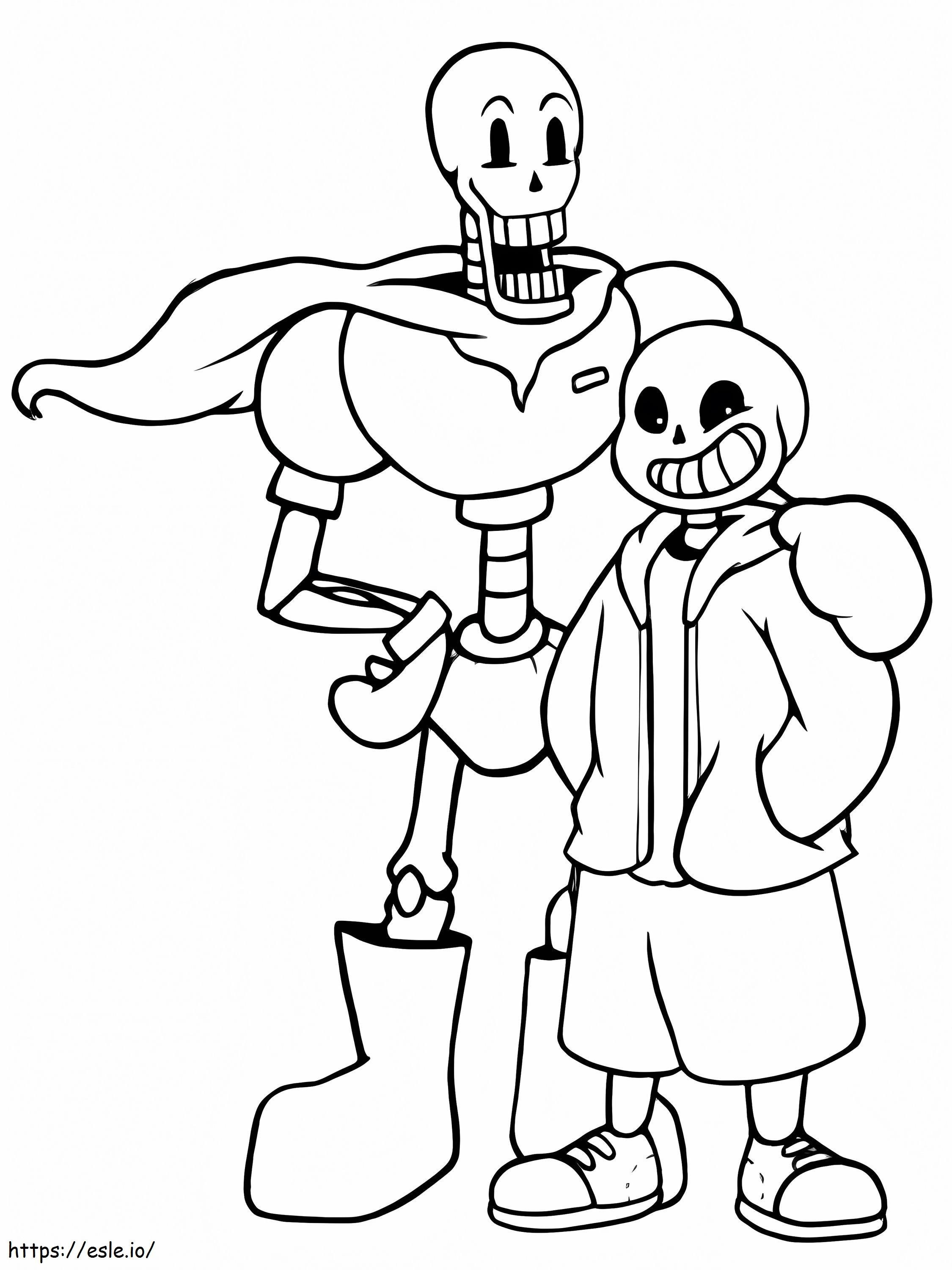 Papyrus With Sans coloring page