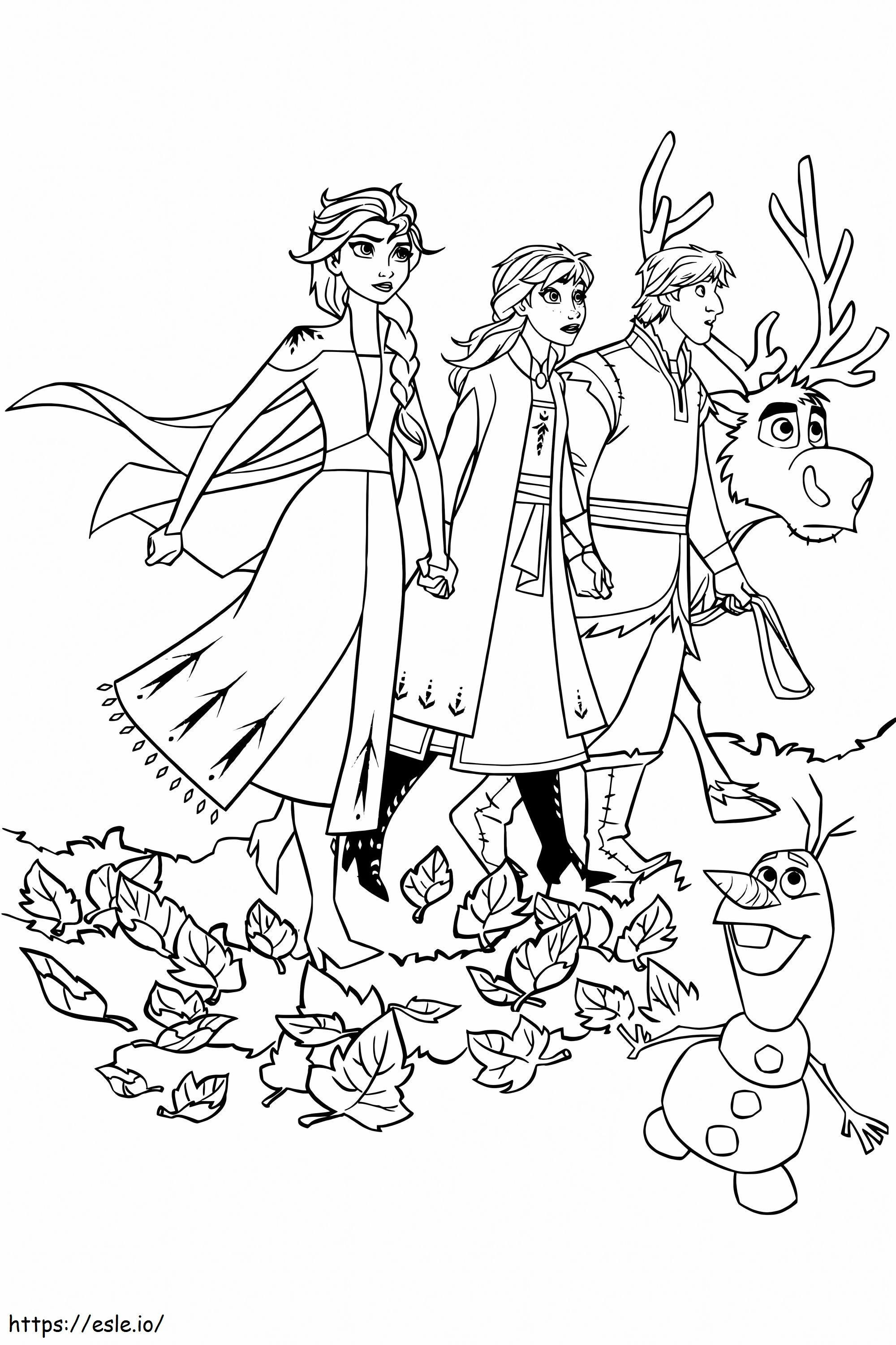 Regina Zăpezii 2 Personaje 1 de colorat