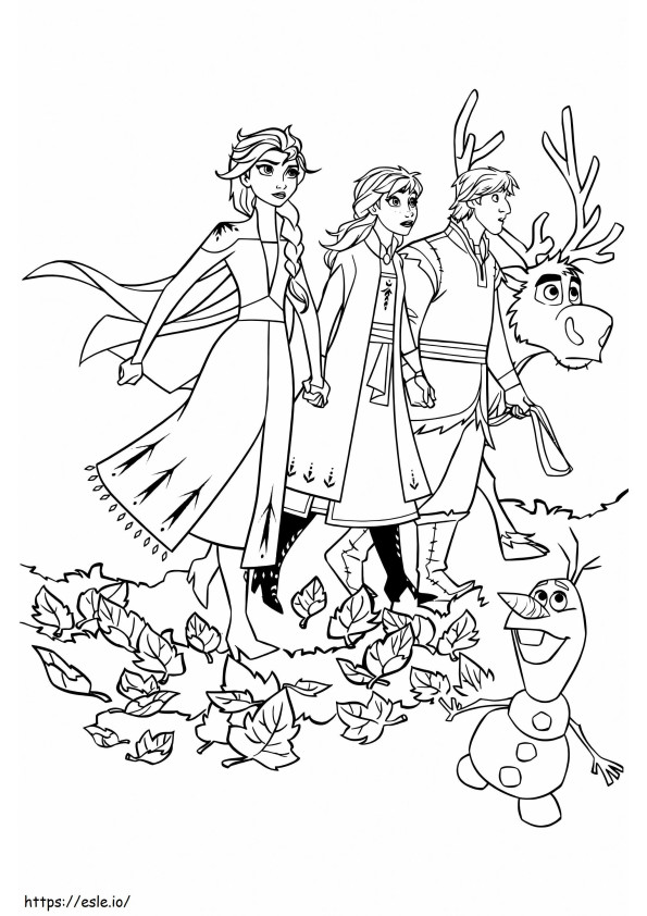 The Snow Queen 2 Characters 1 coloring page