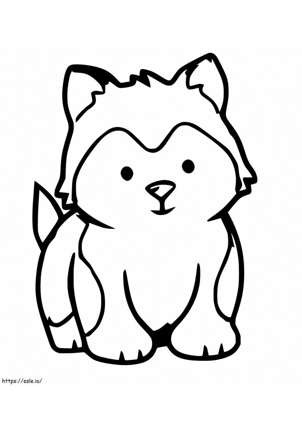 Fat Cute Fox coloring page