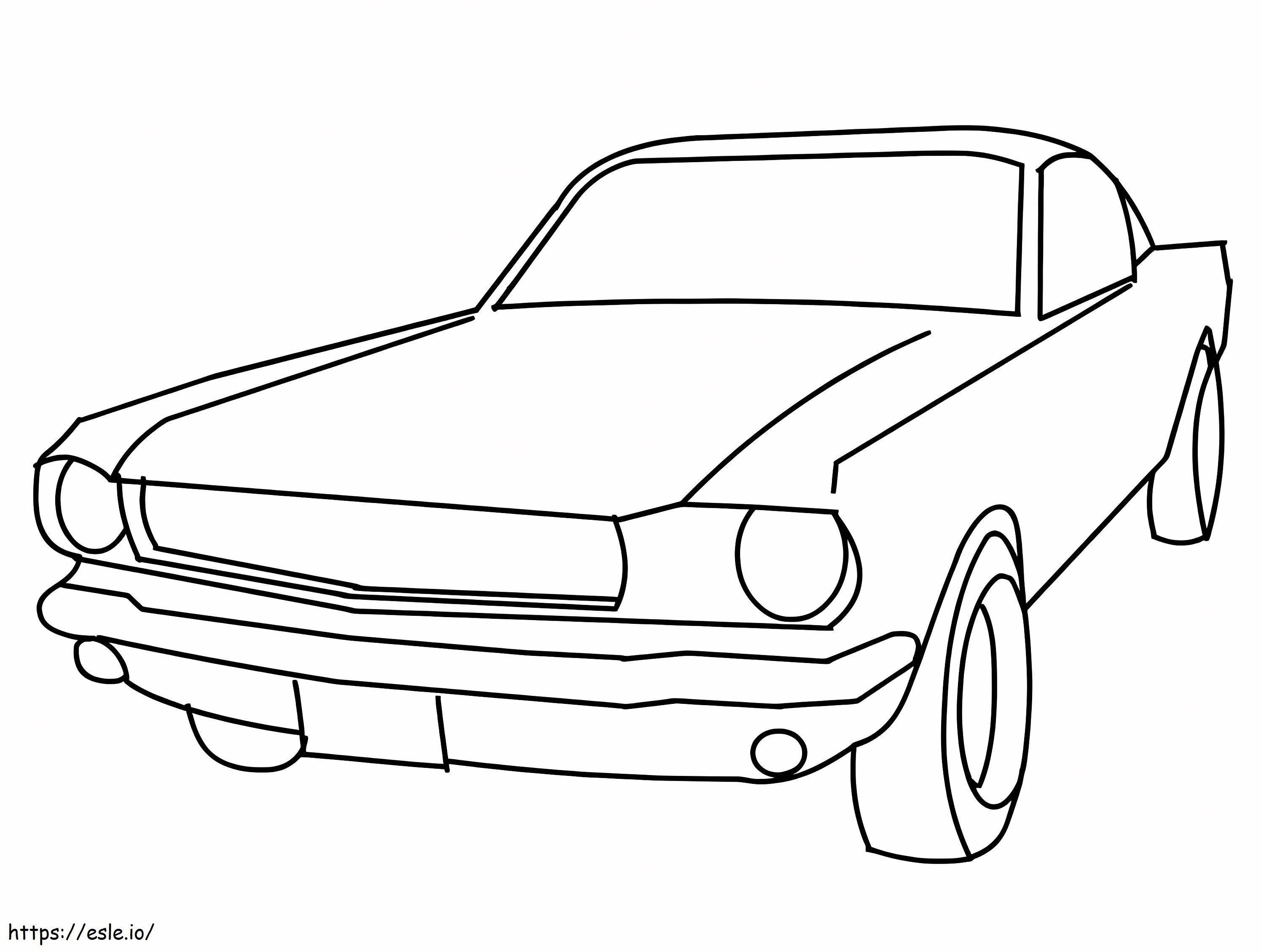 Mustang facile da colorare