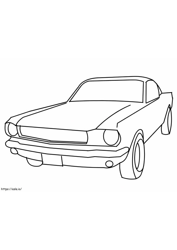 Easy Mustang coloring page