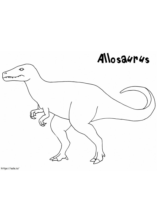 Simple Allosaurus coloring page