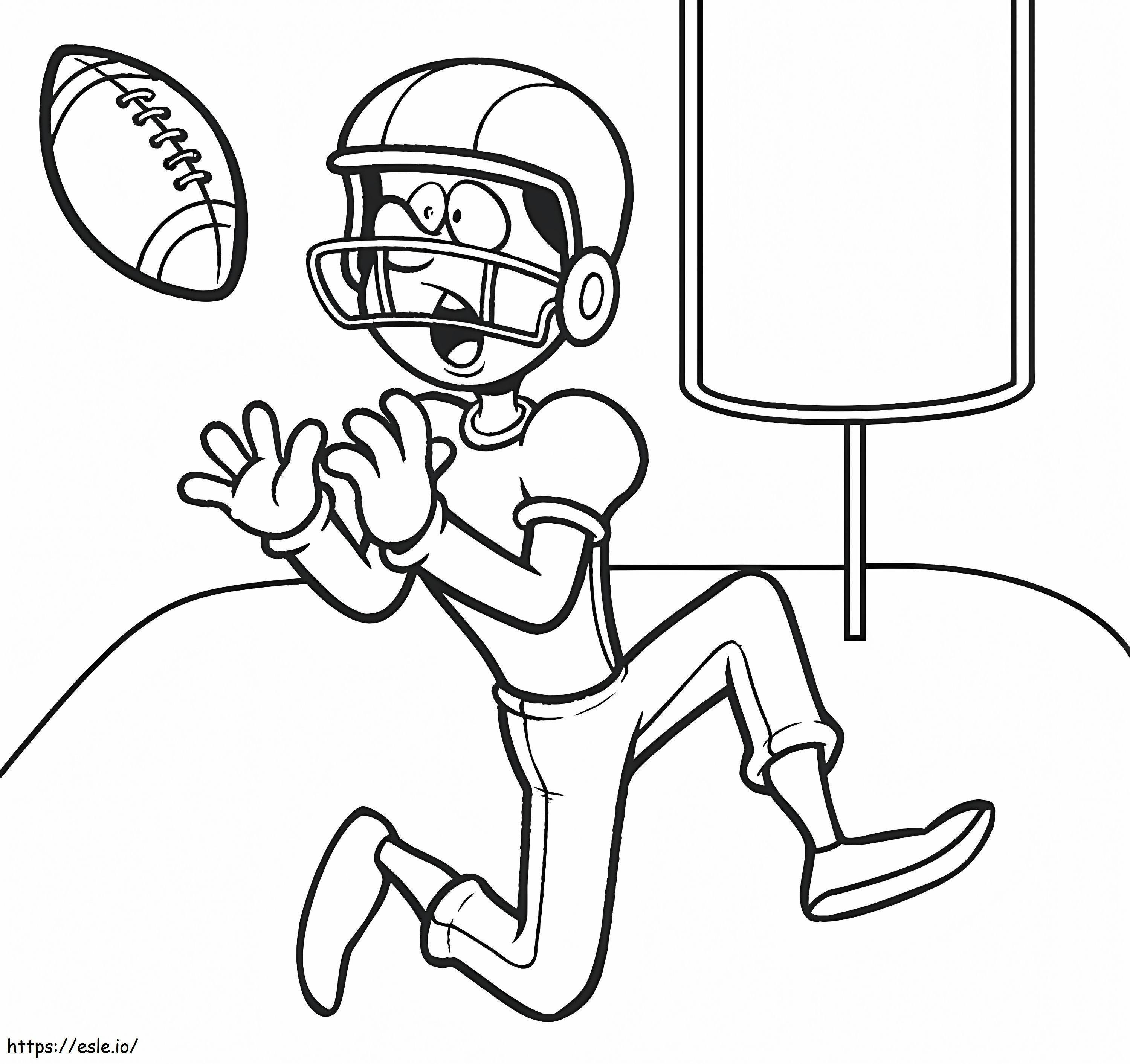 Funny Football Player coloring page